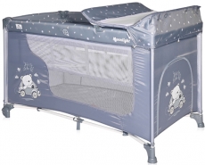 Детский манеж Lorelli Moonlight 2 Layer Silver Blue CAR